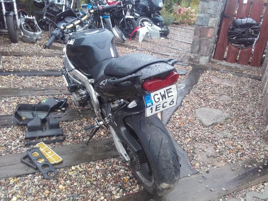 Kawasaki zx 6 r zx6r zx600 ninja silnik gaźniki moduł rama bak części