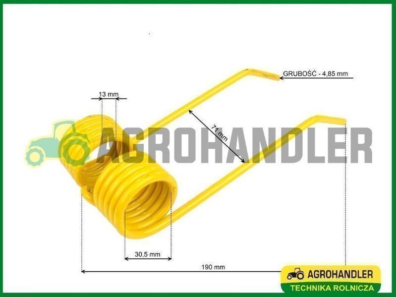 Palec sprężyna cynek podbieracza NEW HOLLAND