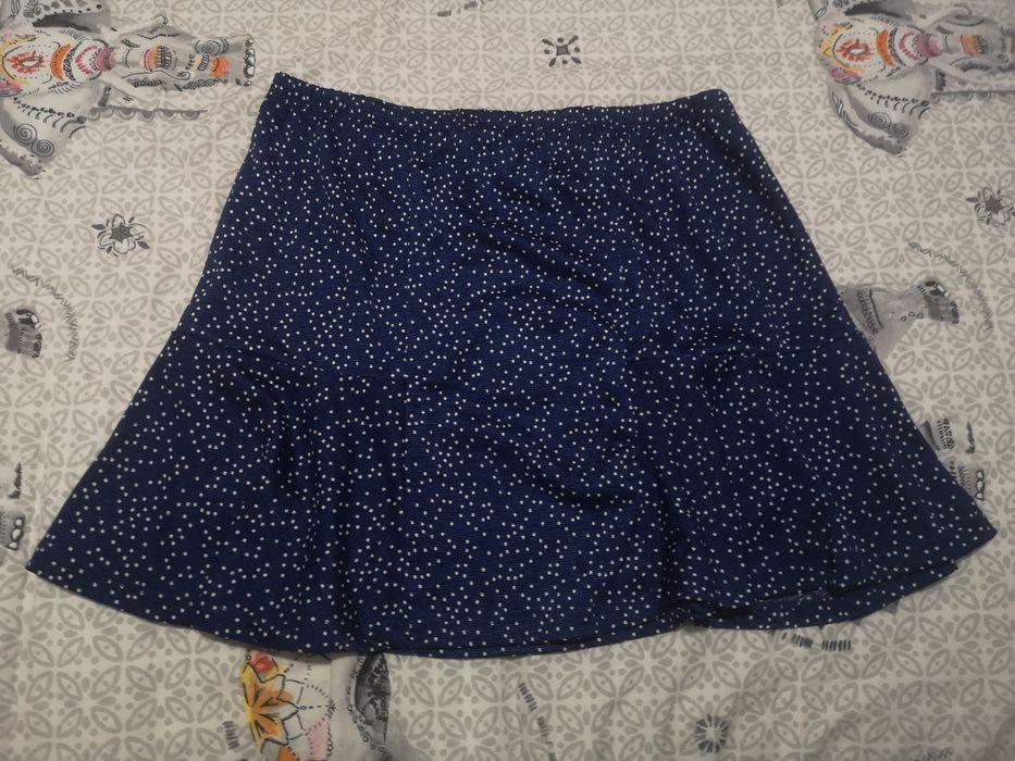 Saia azul às bolinhas Lefties