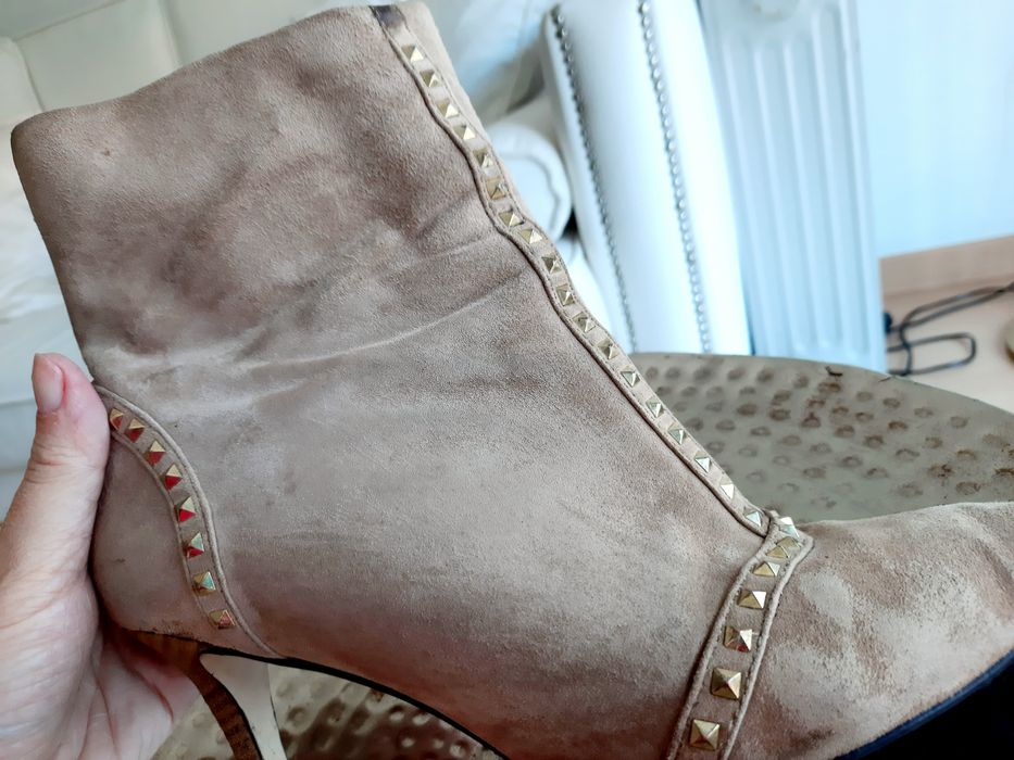 Botins bege Zara -tamanho 39