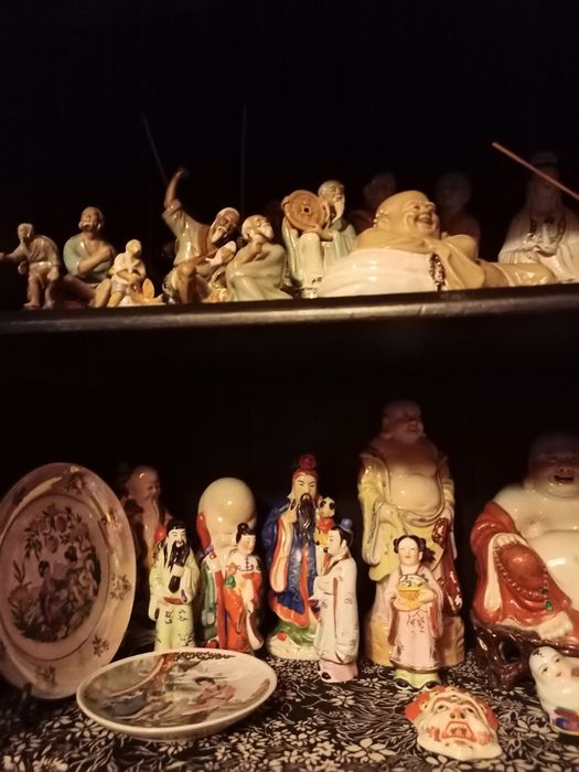 Chińskie Japońskie figurki ceramiczne