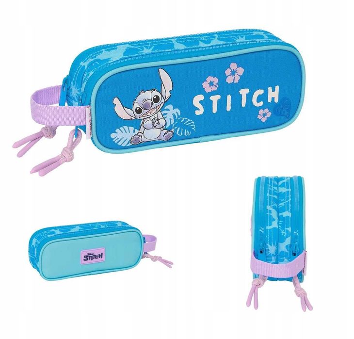 Piórnik szkolny saszetka podwójna Stitch Hawaii