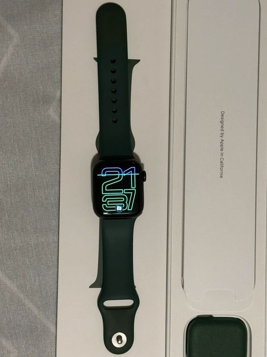Apple Watch Series 7 GPS 41mm Verde com Caixa e Carregador
