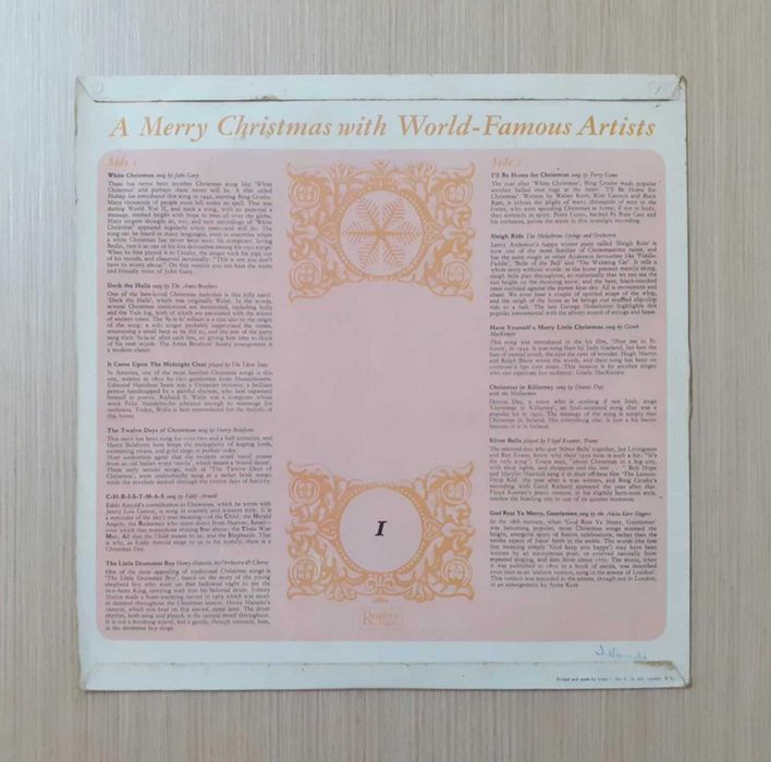 A Merry Christmas With World-Famous Artists I (Vinil)