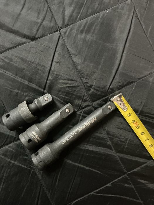Набор ударных удлинителей 1/2" Hi-Spec + кардан (3 предмета) / Удлинители для гайковерта