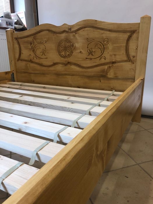 Łóżko drewniane góralskie