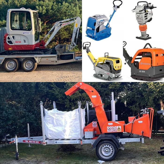 Rozdrabniacz Rębak do gałęzi Wypożyczalnia narzędzia ogrodowe