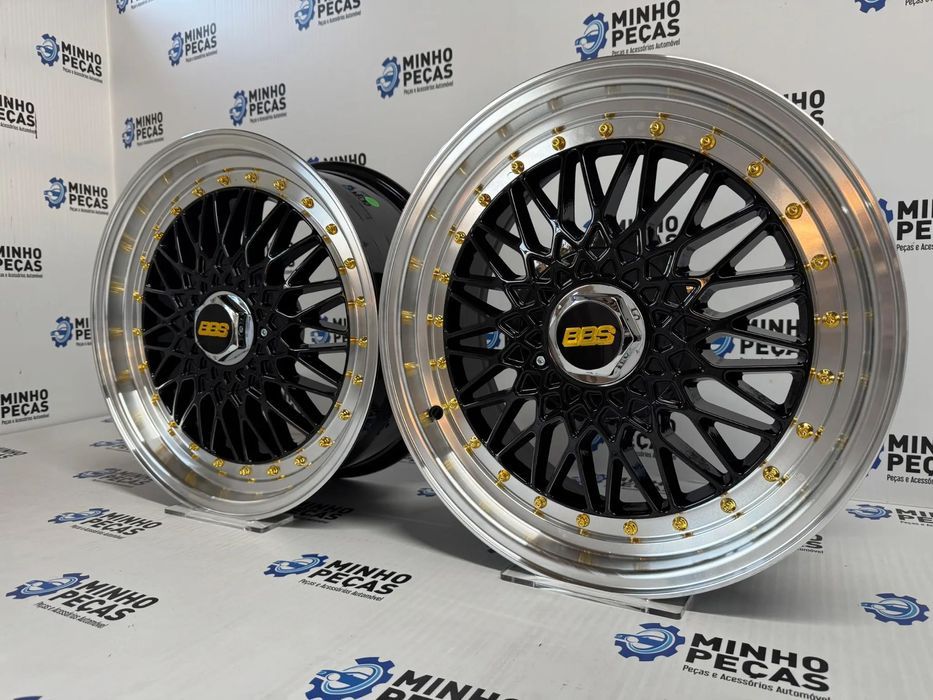 Jantes Look BBS RS em 17 (5x100/5x112) Preto com aba Polida
