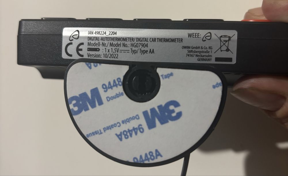 Termometro digital interior/exterior