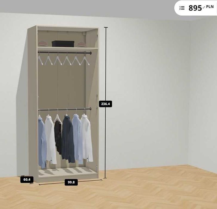 Ikea Pax stan idealny - roczne szafy!