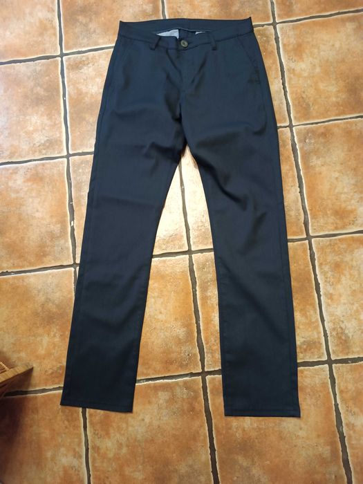 Spodnie Covers granatowe M garniturowe bawełniane