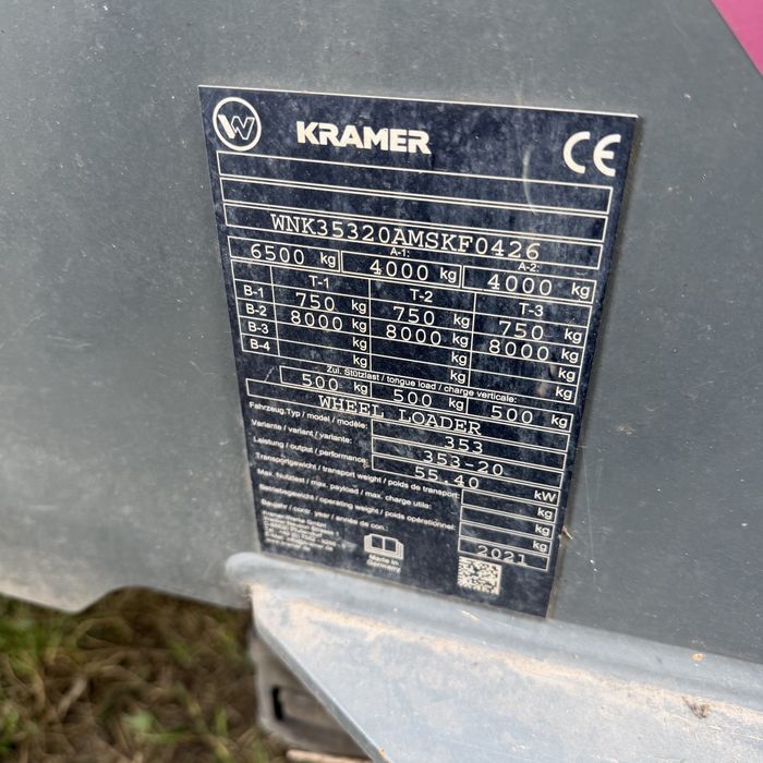 Ładowarka KRAMER 5065 | 2021 ROK | 2697 MTH | 1 WŁAŚCICIEL | ŁYŻKA + WIDŁY
