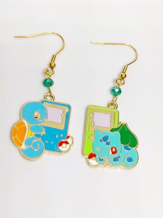 Kolczyki handmade święta pokemon kawaii Squirtle
bulbasaur gameboy