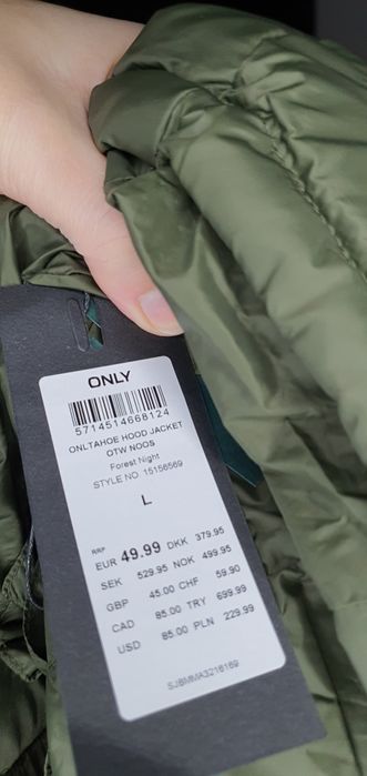 Nowa kurtka kurteczka Only rozmiar L 40 Ielona khaki
