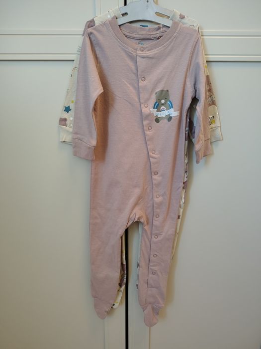 Zestaw 2 pajacyków, śpioszki w misie