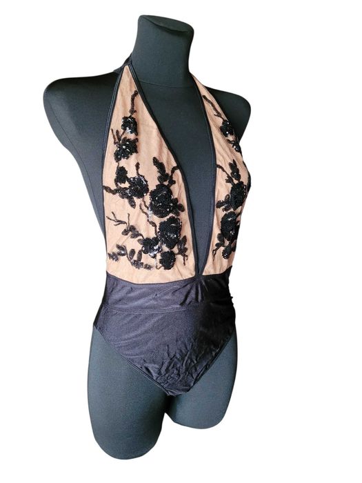 Nowy stylowy jednoczęściowy strój kostium kąpielowy cekiny 38,M Ann Summers