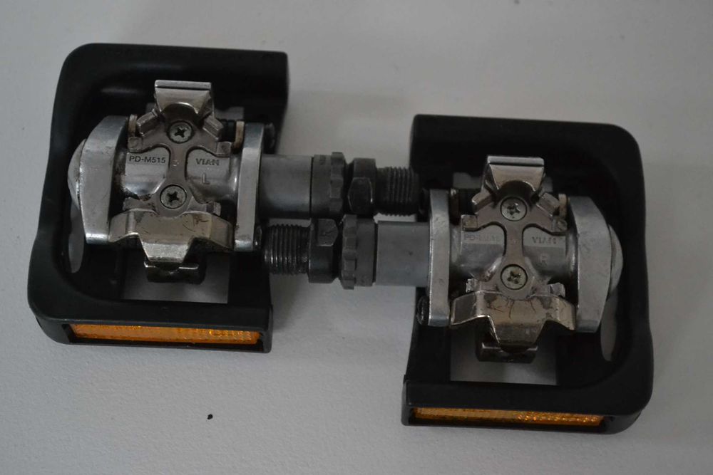 pedały zatrzaskowe shimano PD-M515 +nakładki ,pod bloki xt,lx stan bdb