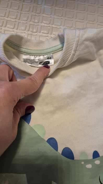 Zestaw komplet Bluza Ergee beżowa smok legginsy dla chłopca rozm. 62