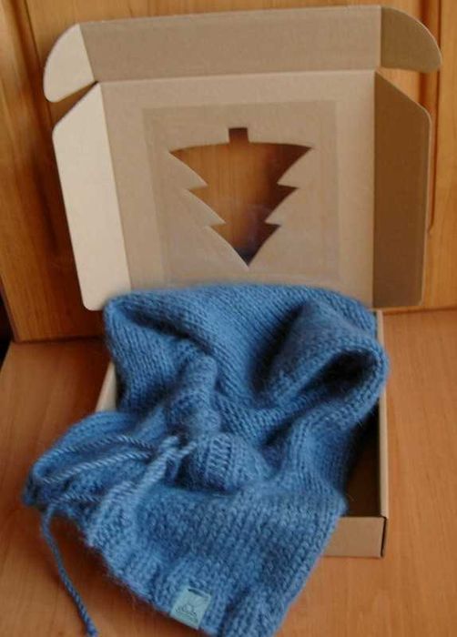 niebieski kaptur balaclava alpaka kid-silk