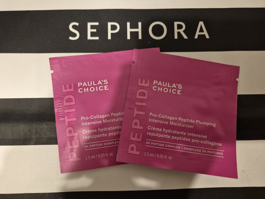 2 kremy! Nowe z Sephora! PAULA'S CHOICE Pro-Collagen Peptide Plumping Intensive krem nawilżające z peptydami prokolagenowymi 2 x 1,5 ml