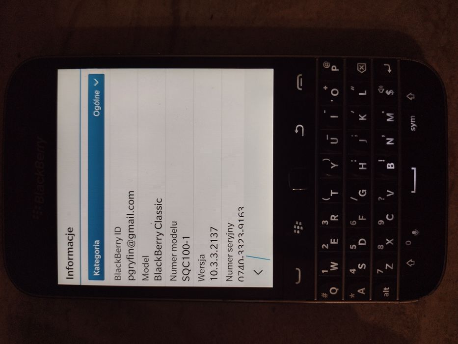Jak nowy,telefon Blackerry Classic Q20