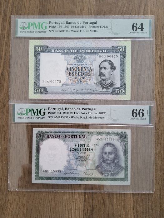 Notas portugal novas certificadas