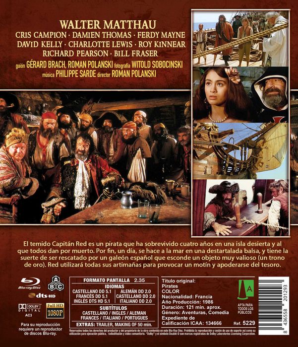 Piratas (Edición Especial)/Piratas (Blu-Ray)