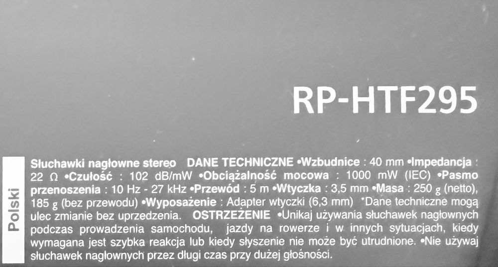 Słuchawki Panasonic