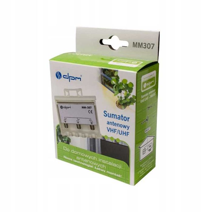 Zwrotnica sumator antenowy VHF (174-230 MHz) UHF (470-790 MHz) VHF UHF