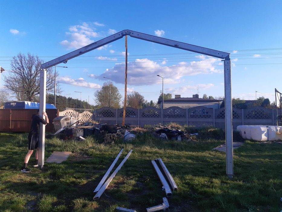 Hala magazynowa Dach blacha boki plandeka