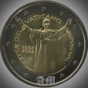 VATICANO - 2€ - 125 Anos do Nascimento do Papa Paulo VI 2022 - BNC
