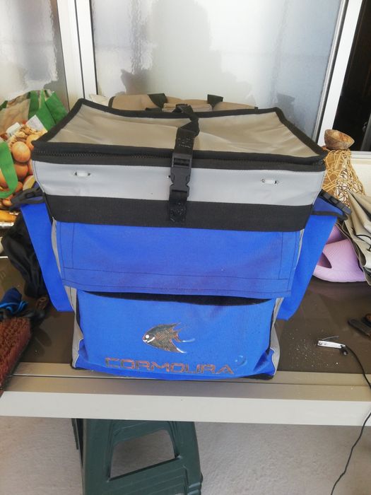 Mochila de pesca com saco p/peixe
