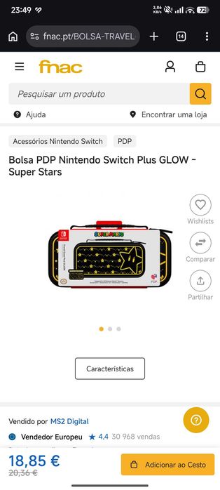 Bolsa nintendo switch original