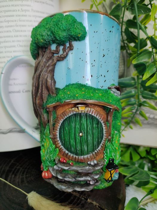 Чашка кружка Хоббіт Володар перснів подарунок полімерна глина кілець