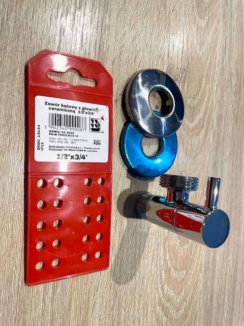 Zawór kątowy ceramiczny 1/2' x 3/4' Fluvius