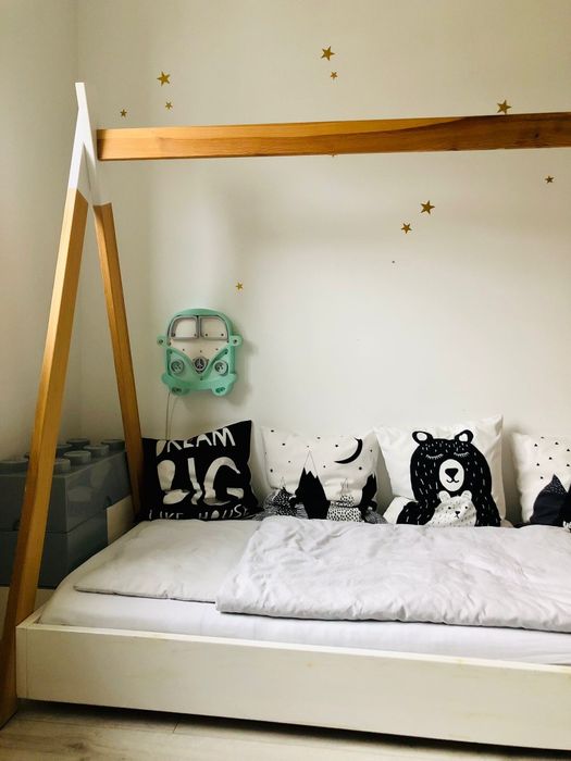 Łóżko namiot TIPI z materacem Havea