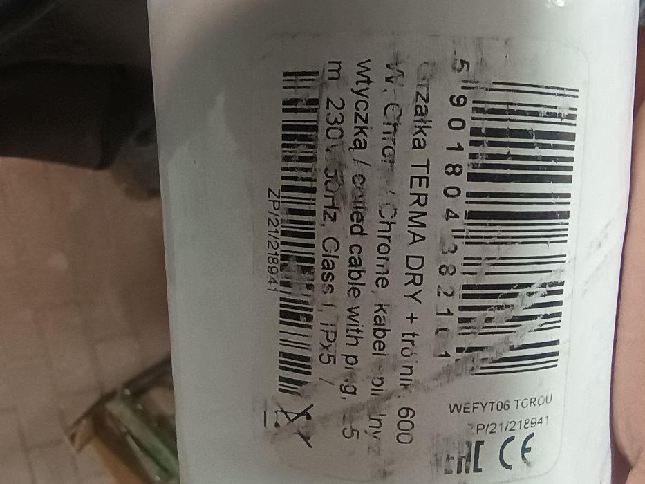 Grzałka grzejnikowa Therma dry 600 w