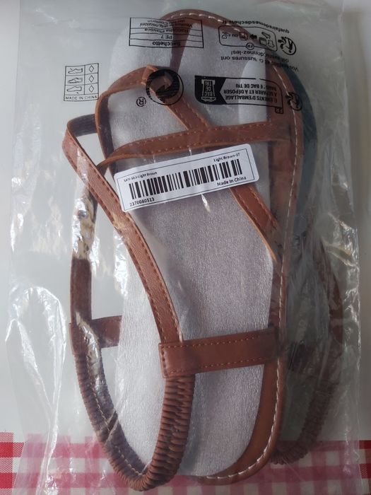 Sandálias rasas novas castanhas 37/38
