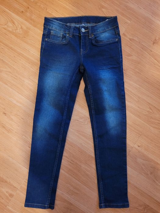 Spodnie jeansy dla dziewczynki rurki 128 yfk kik jak nowe