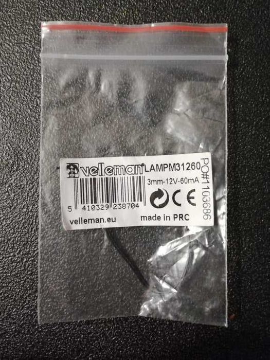 4 Lâmpadas miniatura 12V Ø3mm