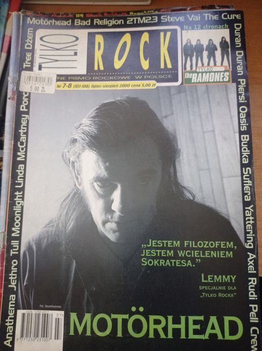 Czasopismo Tylko Rock.7/8 2000