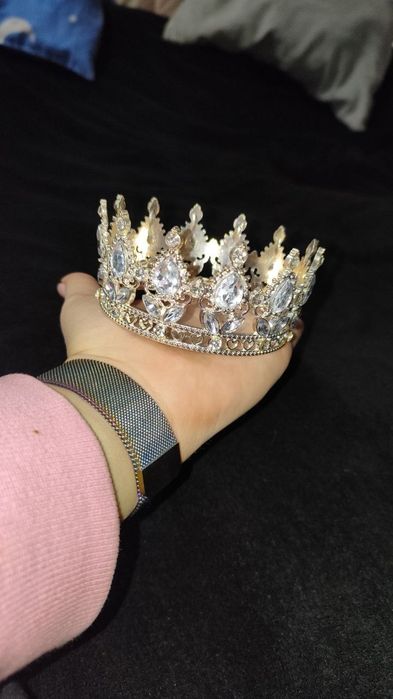 Серебряная корона 8 см