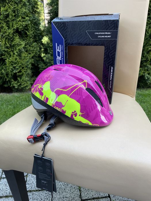 Nowy kask S Force Bike rozowy dzieciecy