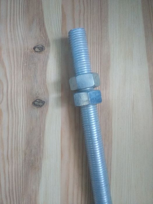 Шпилька різьбова М20х1000 оцинкована, гайки М20, шайби Ф20 плоскі