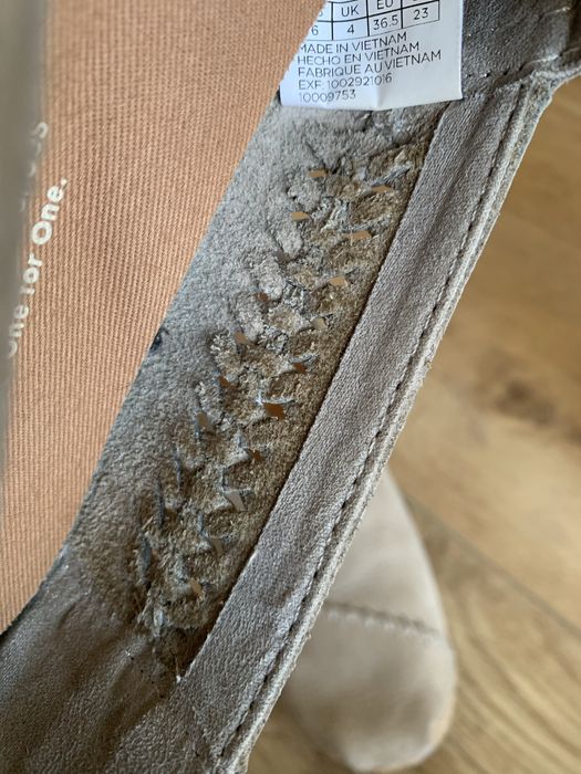 Szare skórzane espadryle rozmiar 36,5 Toms Drizzle Grey Nubuck Classic