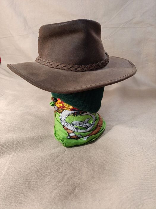 Кожаная шляпа Oxford Blue Aussie Cowhide Leather Hat.