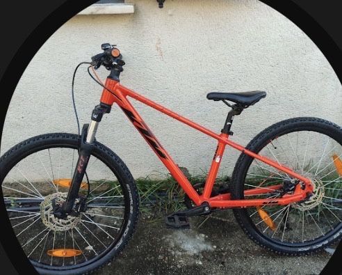 Ktm vermelha para adolescente tamanho das rodas 24