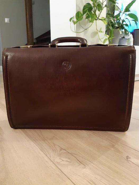 Męska skórzana teczka do pracy-aktówka