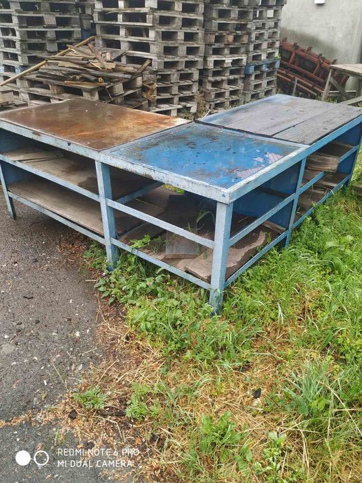 Стол для гаража с плитой