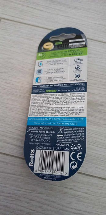 Ładowarka samochodowa USB pod gniazdo zapalniczki samochodowej